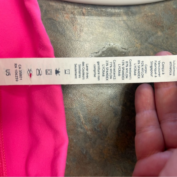 Lululemon “heat it up” crop in pink, size 10 - Picture 11 of 11
